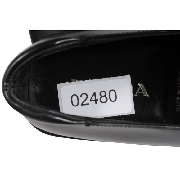Prada Mens AW99 Vtg Square Toe Loafers US 9 UK 8 Black Leather Slip On Chunky